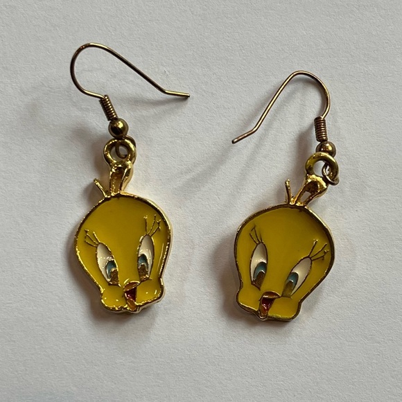 Jewelry - Vintage Yellow Tweety Bird Earrings